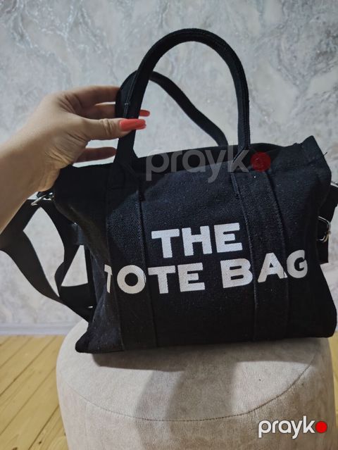 Qadın çantaları her biri 8 manat 1) Qara kanvas “THE Tote BAG” — Bakı