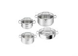 Qazan, rəng - Gümüşü, Paslanmayan polad, Tefal, Fransa — Cookware