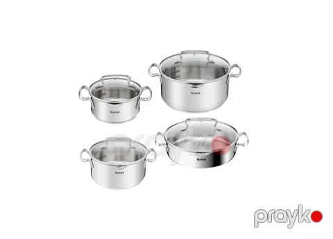 Qazan, rəng - Gümüşü, Paslanmayan polad, Tefal, Fransa — Bakı