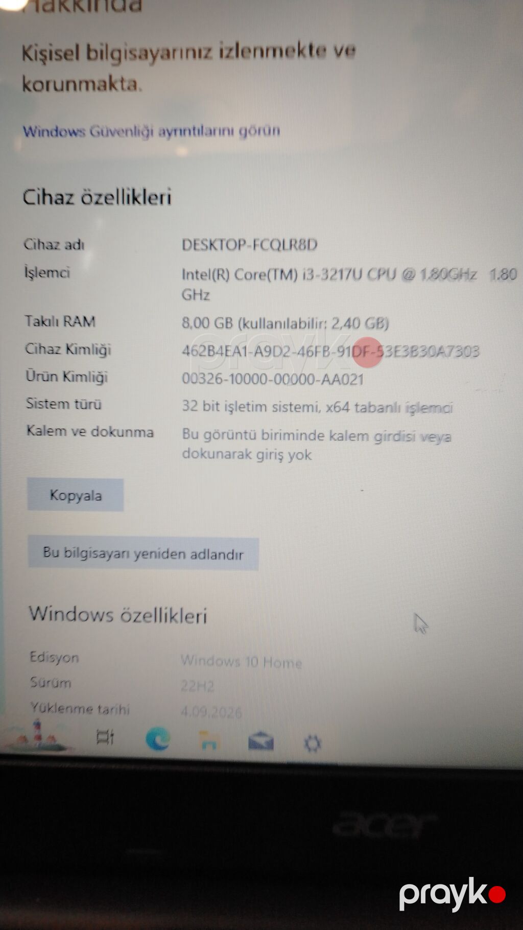 İşlənmiş Acer 15.6 Intel Core i3, 512 GB, Ünvandan götürmə — Acer, Xırdalan (5)