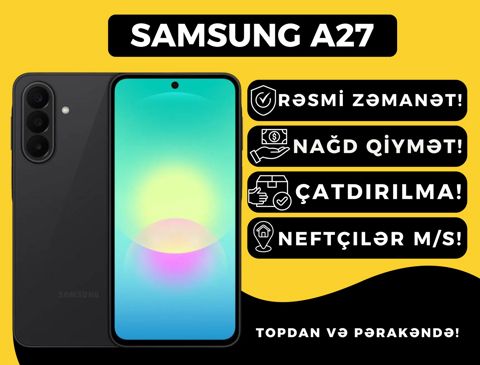 Samsung Galaxy A27 Black 128GB/6GB — Bakı