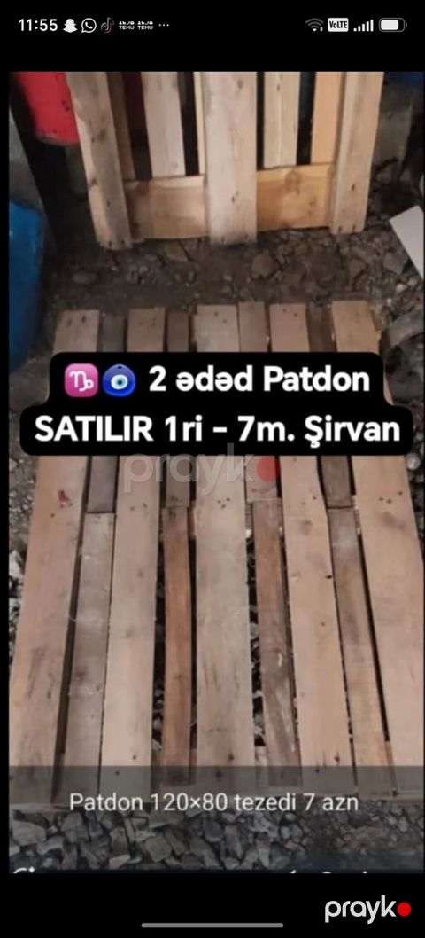 Pallet, 800 х 1200 sm — Şirvan