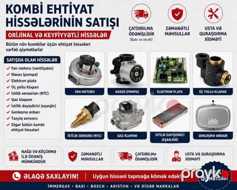 Kombi ehtiyat hissələri — Bakı