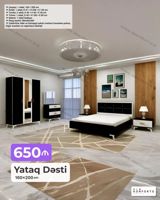 Yataq Dəsti – 160×200 sm Komplekt: - Çarpayı: 1 ədəd, 160×200 sm — Ürünler