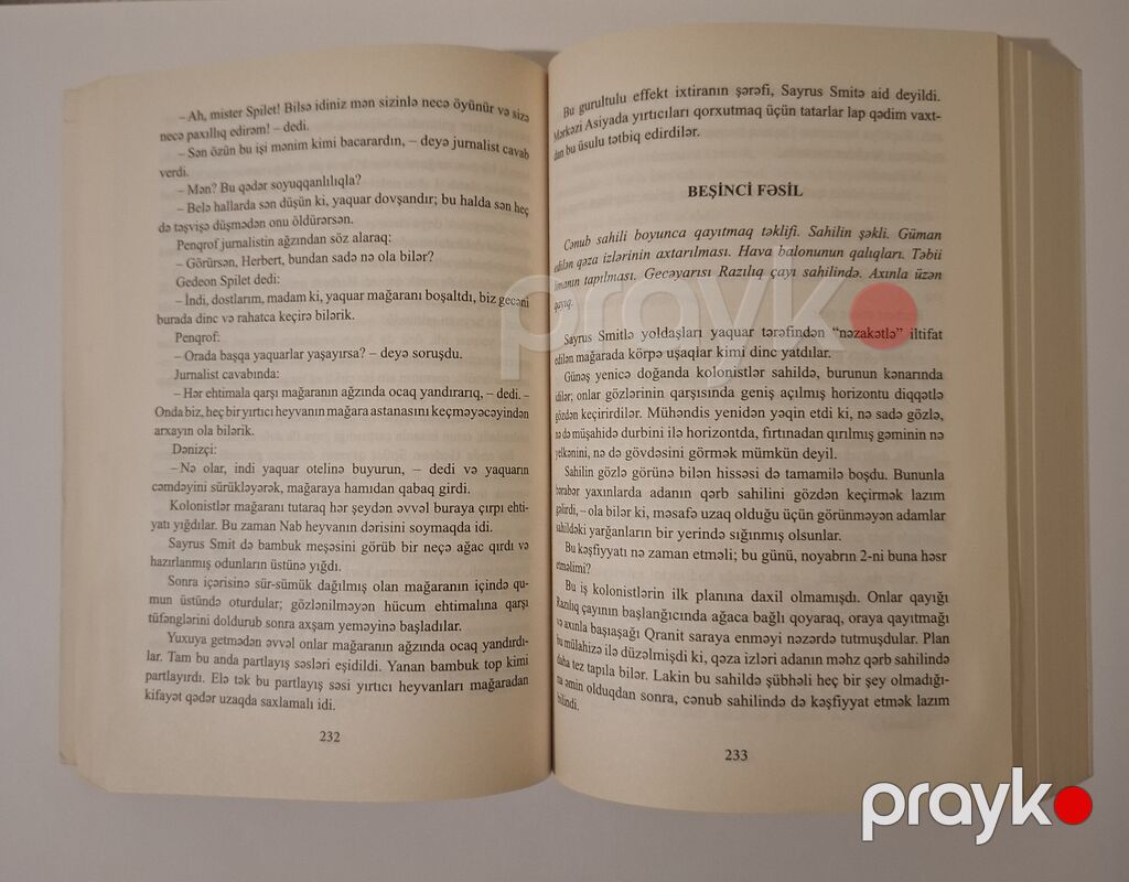 Təzə vəziyyətdədir. Heç bir cırıqdan yazıdan söz gedə bilməz. Oxuyub — Kitablar, Bakı (3)