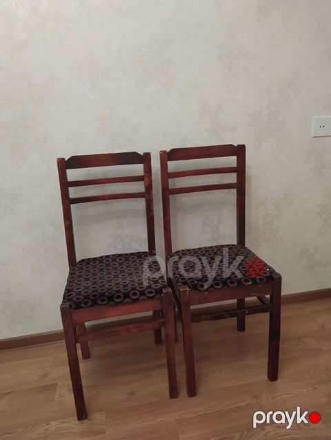 Taxta yemək otağı stulları — 2 ədəd - Material: kütləvi ağac karkas