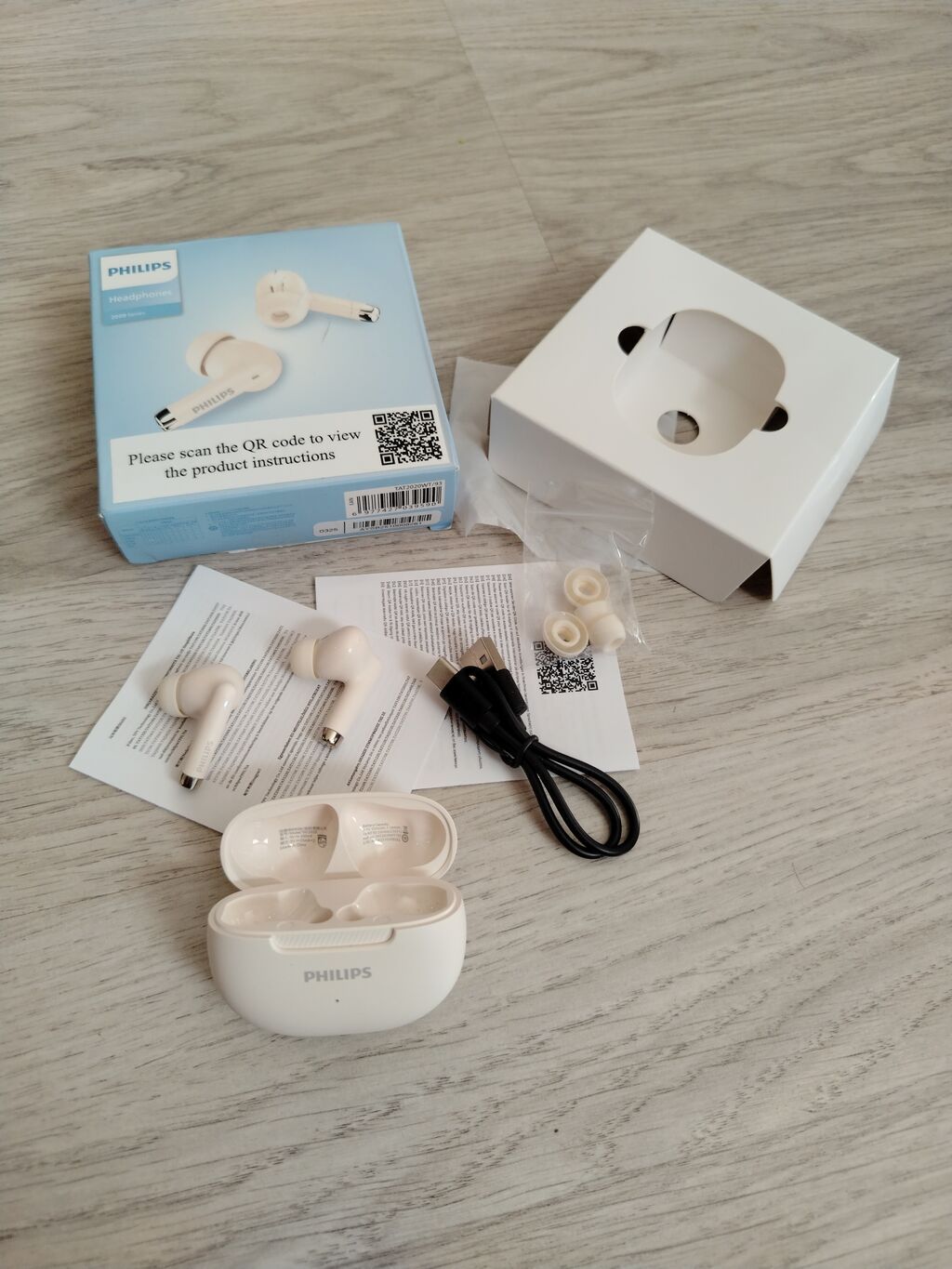 Yeni Simsiz (Bluetooth) Qulaqcıqlar, Philips, rəng - Ağ — Qulaqcıqlar, Mehdiabad (6)