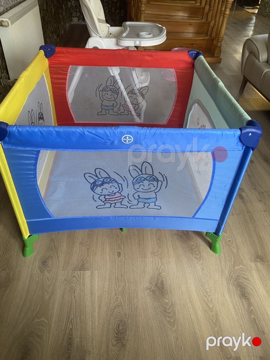 Uşaq oyun maneyi / playpen - Rəngli dizayn: mavi, qırmızı, sarı və — Manequinlər, Bakı (2)