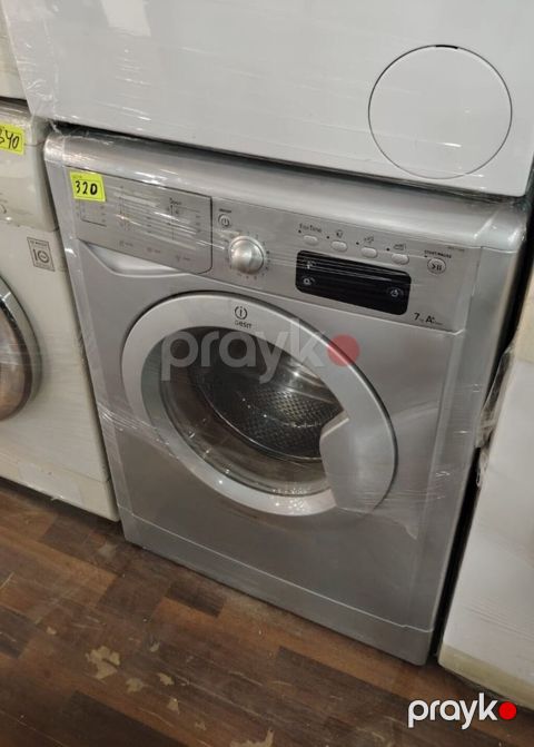 Indesit paltaryuyan maşın – ön yükləməli, gümüşü rəng. Texniki — Digah