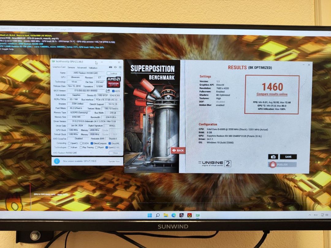Video kart Sapphire RX 590 Nitro Plus 8GB — Kompüterlər və noutbuklar, Bakı (5)