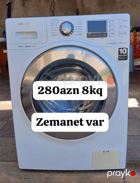 Samsung paltaryuyan maşın – EcoBubble, 8 kq - VRT Plus Digital — Bakı