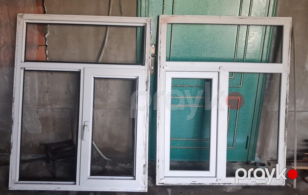 PVC pəncərə çərçivələri – 2 ədəd - Material: ağ PVC profil — Pəncərələr, qapılar, balkonlar, Digah