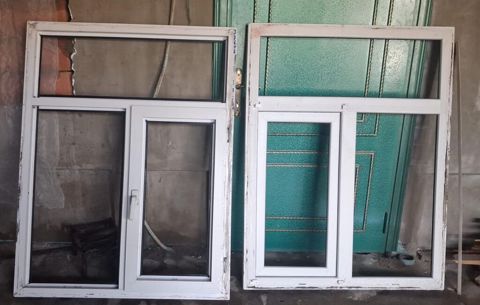 PVC pəncərə çərçivələri – 2 ədəd - Material: ağ PVC profil — Digah