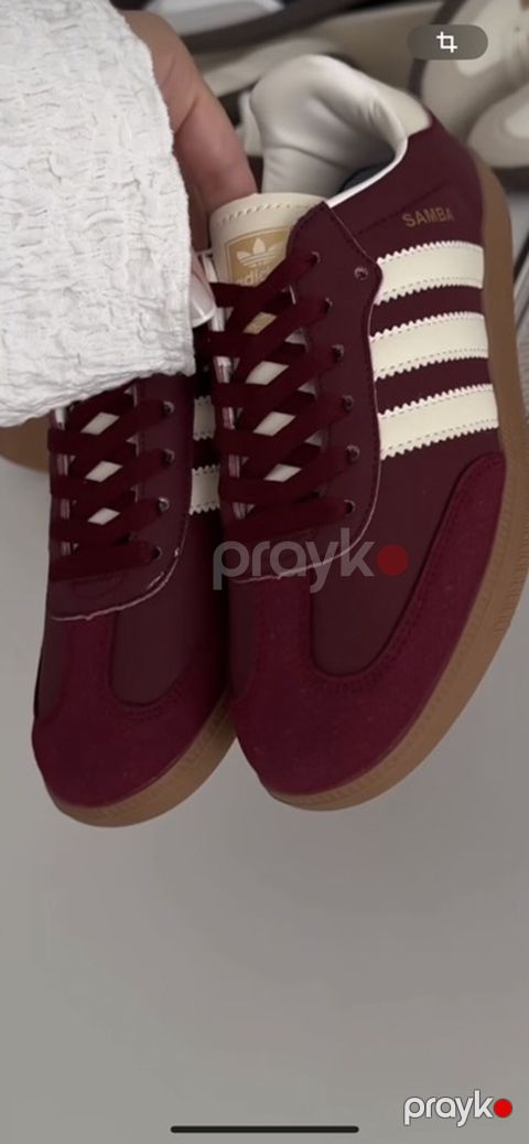 Məhsul: Adidas Samba idman ayaqqabısı - Rəng: Bordo (şərab rəngi) üst — Bakı