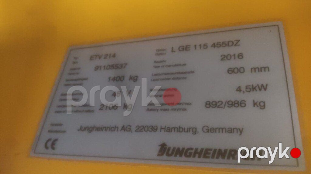 Çəngəlli yükləyici "Jungheinrich ETV214DZ4550" — İnşaat texnikası, Bakı (3)