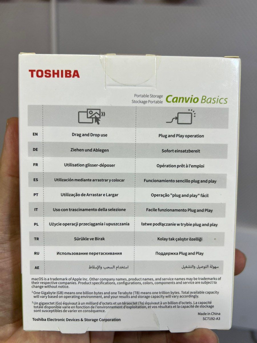 Toshiba Canvio HDD 500 GB, Portable Storage — Kompüterlər və noutbuklar, Bakı (2)