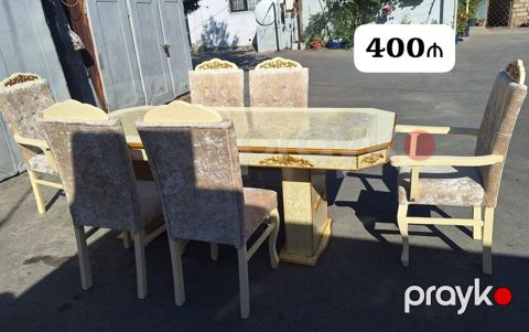 Qonaq otağı üçün, İşlənmiş, Künc masa, 6 stul — Bakı