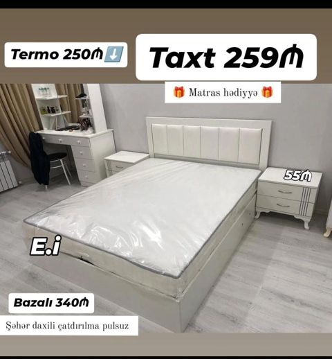 Taxt – müxtəlif modellər - Rəng: ağ və bej tonlarda - Başlıq: yumşaq — Digah