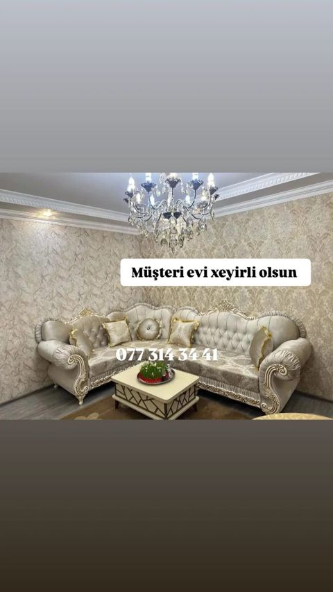 Klassik üslubda künc divan dəsti - L-formalı, geniş oturacağı və — Bakı
