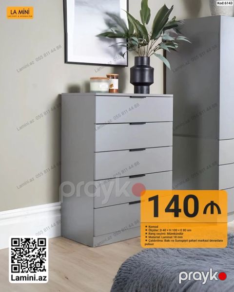 La Mini komod - Model kodu: 6143 - Material: Laminat 18 mm - Ölçülər — Bakı