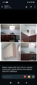 077 613 12 74Mətbəx mebeli satılır. - Ölçü: 3.60 m - Üstündə moyka — asiya — Furniture