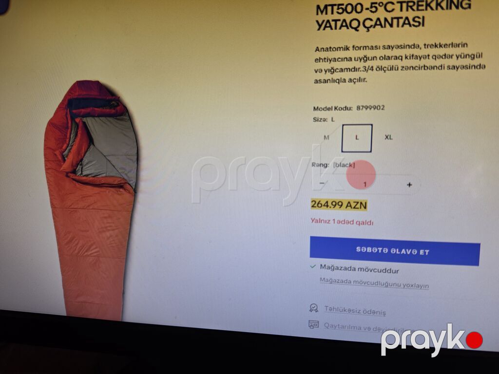 MT500 -5°C Trekking Yuxu Tulumu (Trek 500) Decathlon Forclaz marka — Yorğanlar, Bakı (2)