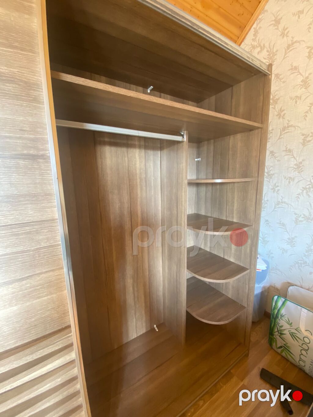 Yaxşı vəziyyətdə Yataq Dəsti (Şkaf-kupe, Çarpayı + Təzə matras, Kamod) — Yataq otağı mobilya dəstləri, Digah (3)
