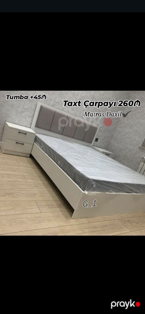 Məhsul: Taxt çarpayı + matras - Taxt çarpayı 260₼ — Matras daxil — Mehdiabad