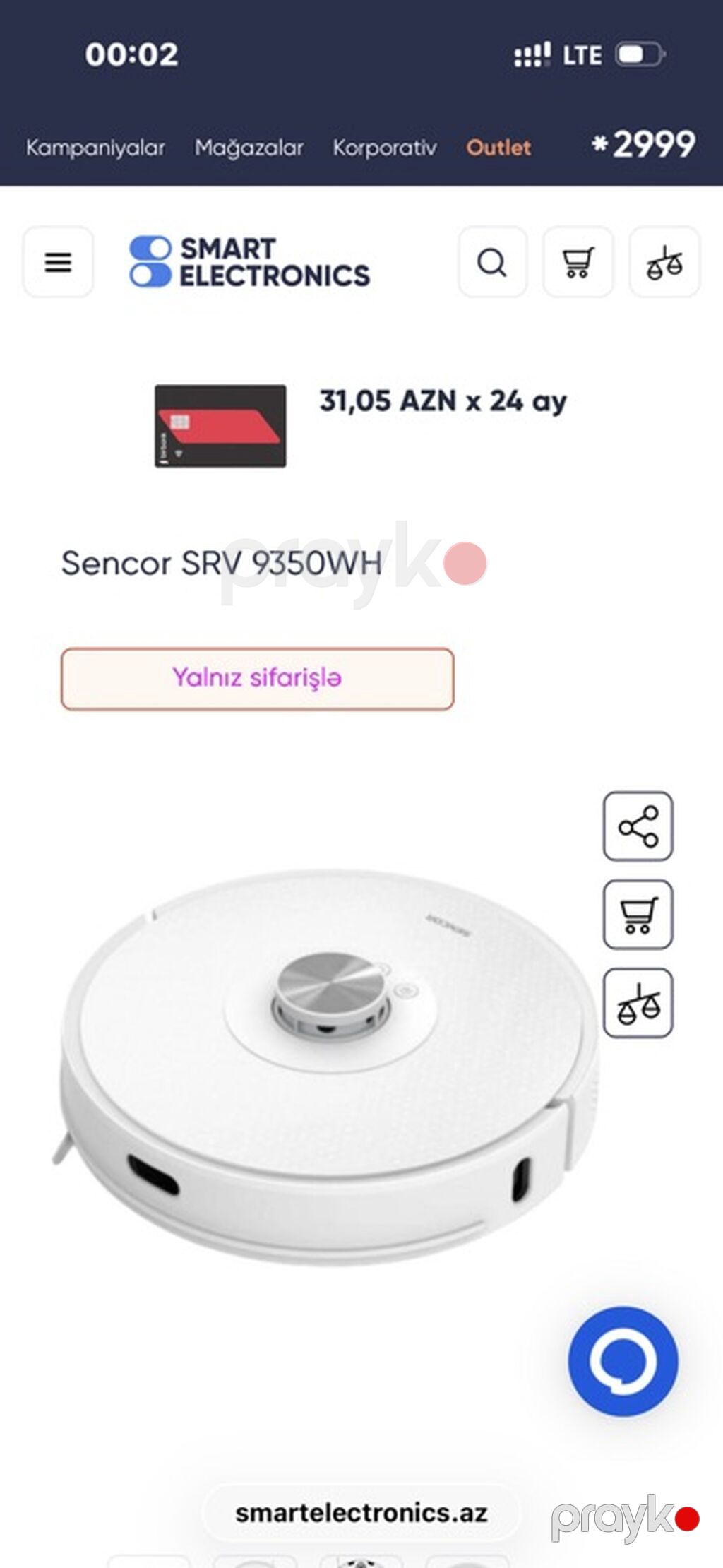 Robot tozsoran Sencor SRV 9385WH / Sencor SRV 9350WH - Rəng: ağ — Robot tozsoran, Sumqayıt (2)