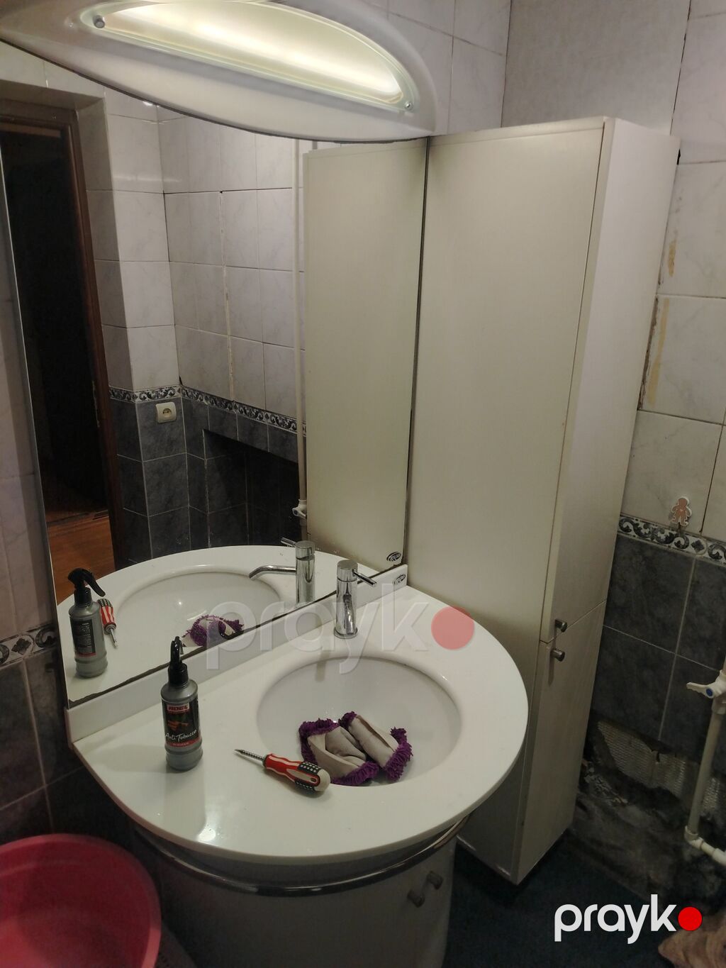 Güzgülü sürgülü qapılı şkaf dəsti və hamam mebeli - Quraşdırma — Şkaflar, Xırdalan (5)