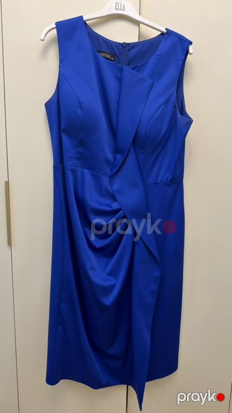 Parlaq göy rəngli, midi kokteyl donu — Bakı