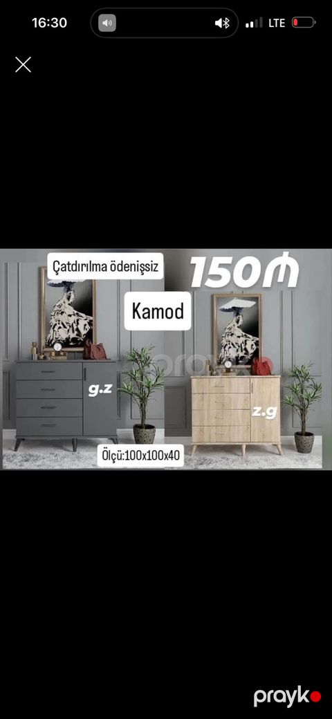 Kamod – geniş saxlama həlli - Ölçü: 100 x 100 x 40 sm - Rəng — Bakı