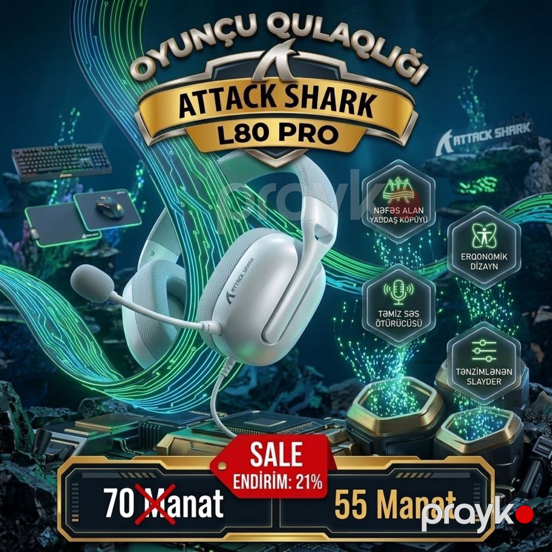 Attack Shark L80 PRO — Səs texnikası, Bakı (2)