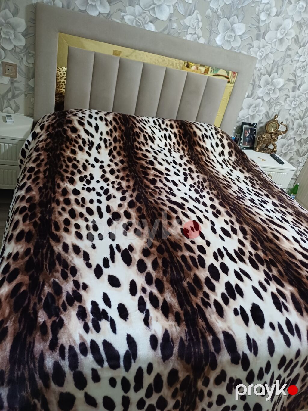 Leopar naxışlı yumşaq örtü/pledd - Dizayn: Qəhvəyi-bej tonlarında — Örtüklər və çarşavlar, Bakı