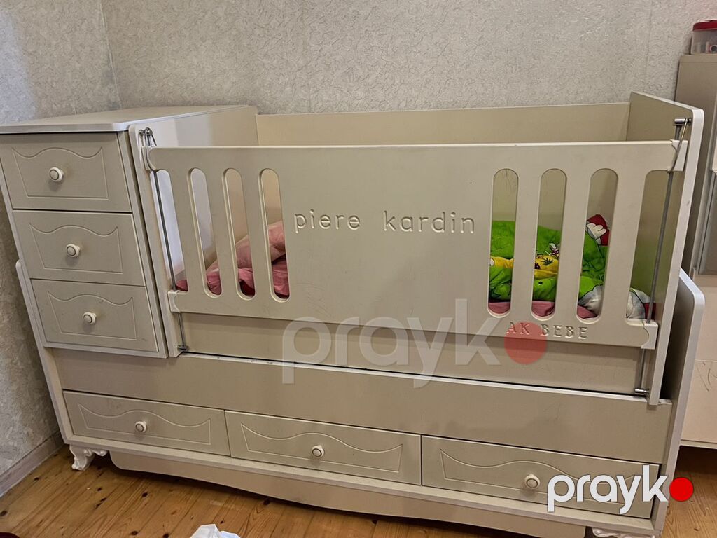 Uşaq beşiyi – Pierre Cardin (AK Bebe) brendi - Rəng: krem/ağ - Tip — Bəşikləri, Digah (2)