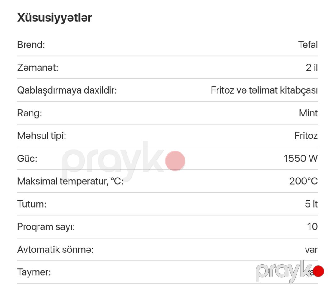 Fritür — Ev texnikası, Bakı (7)