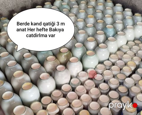 Bərdə kənd qatığı – təbii süd mayası ilə hazırlanır, şüşə bankalarda — Bərdə