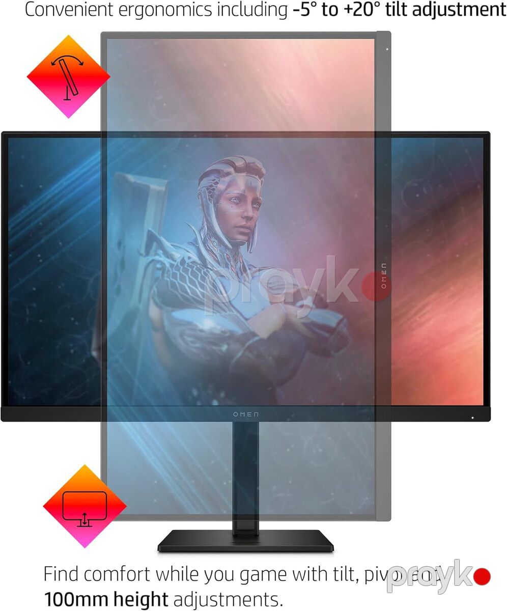 HP Omen 27 FHD 165HZ Gaming Monitor 780F9E9 — Kompüterlər və noutbuklar, Bakı (2)