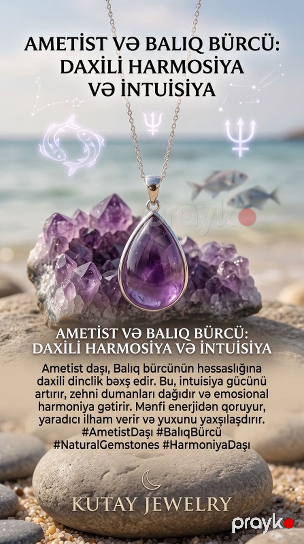 Kutay Jewelry – Təbii qiymətli daşlarla bürc tematik asma boyunbağılar — Dəbilqə, Masazır (2)
