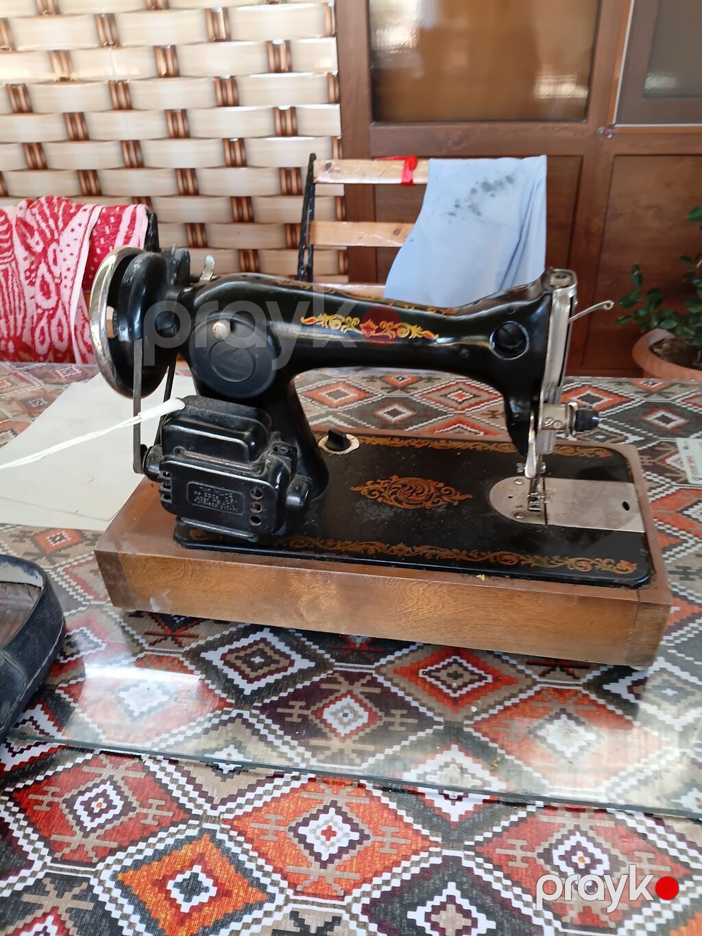 Köhnə tip portativ tikiş maşını – çamadan korpusda - Çamadan tipli — Digər, Salyan (6)