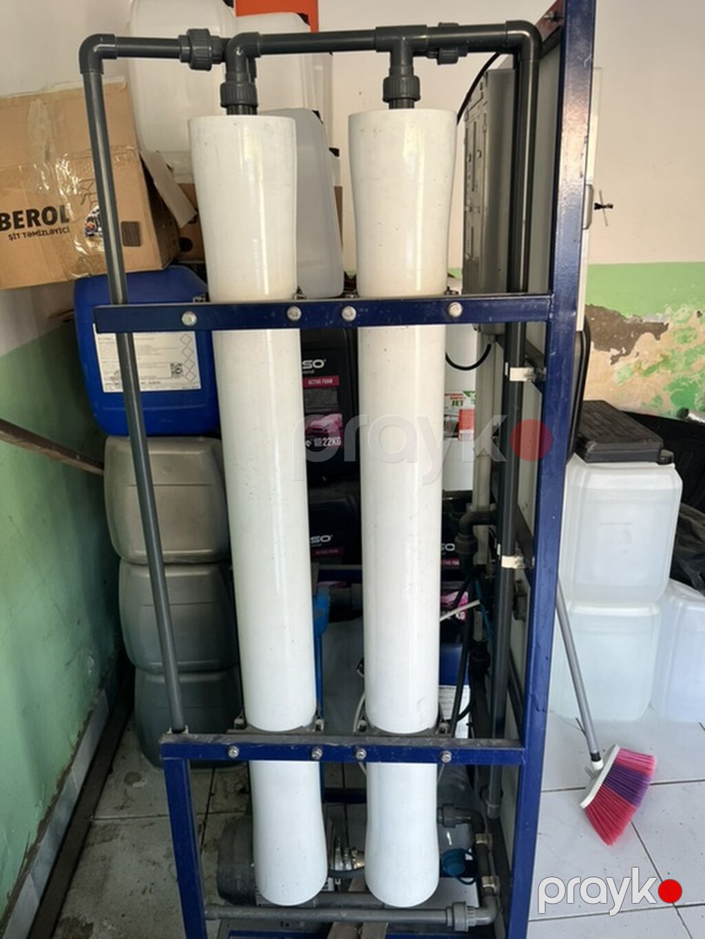 Sənaye tipli su təmizləmə sistemi – Reverse Osmosis (RO) qurğusu — Su filtirləri və nasosu, Sanqaçal (4)