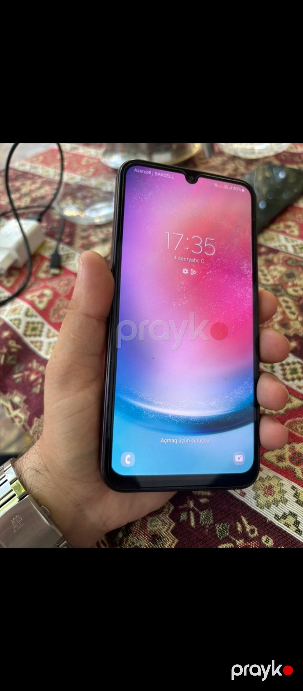 Samsung Galaxy A24 4G, 128 GB, rəng - Bənövşəyi, Barmaq izi — Samsung, Bakı (4)
