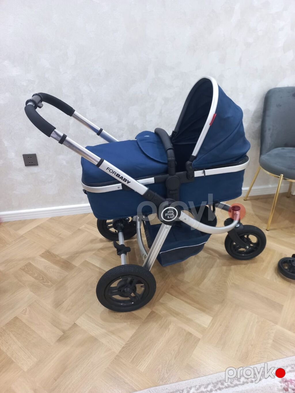 Uşaq arabası – ForBaby markası, dərin göy rəng Xüsusiyyətlər — Arabalalar, Xırdalan (2)