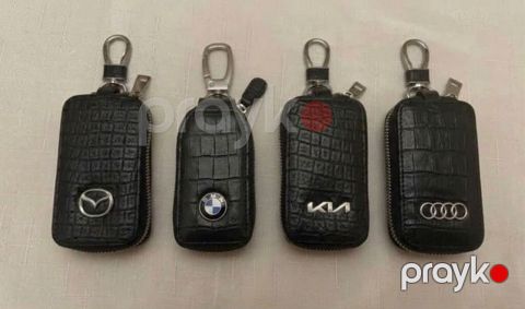 Avtomobil açarı üçün qara rəngli dərili qoruyucu futlyar/key case — Bakı