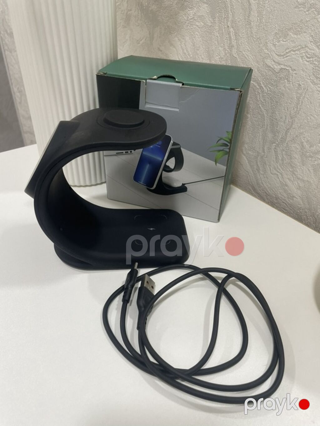 3-in-1 Maqnitli Simsiz Şarj Stendi (Model: OJD-83) - Telefon — Şarj cihazları, Bakı (5)