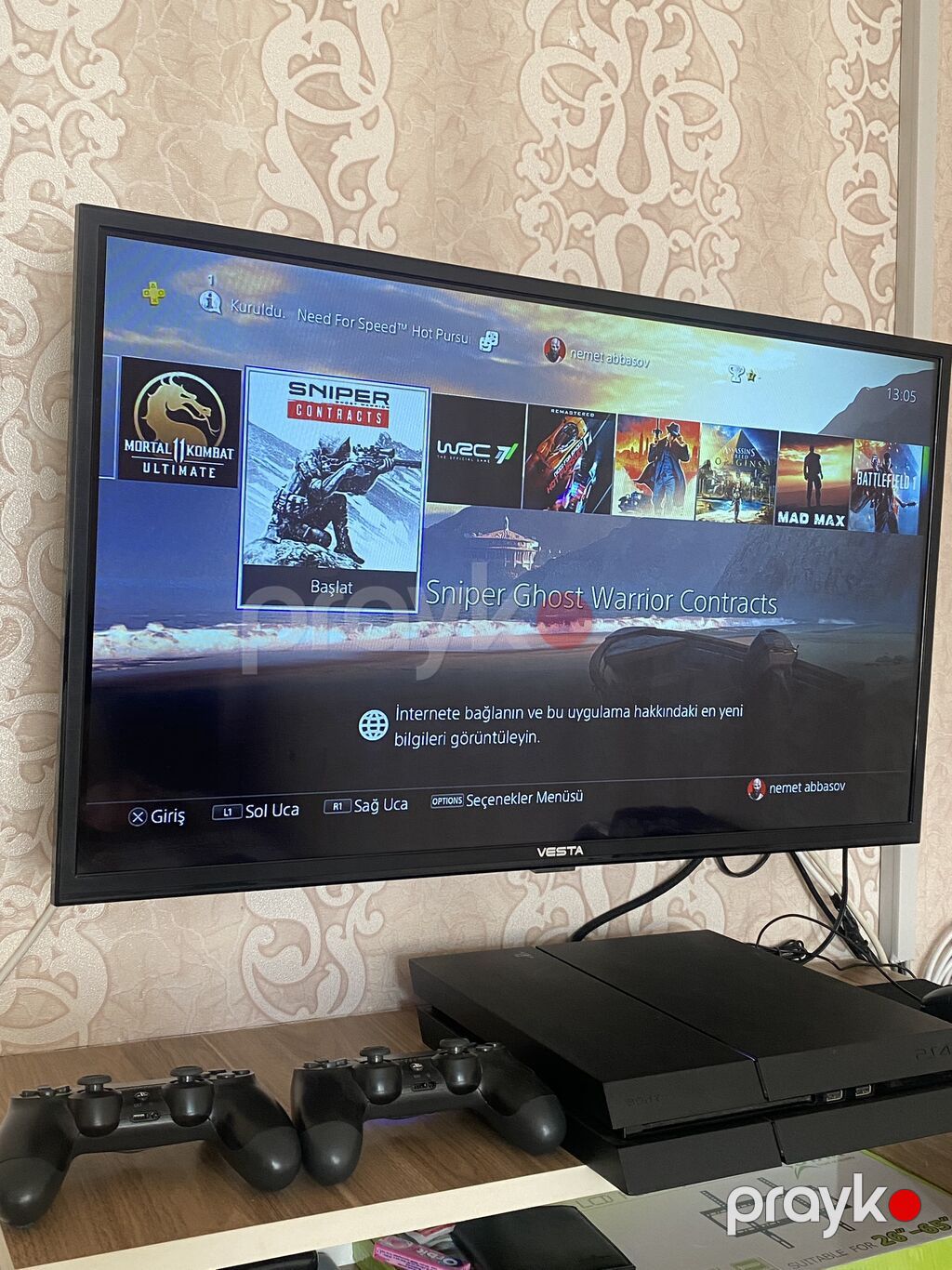Sony PlayStation 4 (PS4) orijinal konsol - Model: PS4 (CUH-10xx — Oyun konsolları, Şəmkir (2)