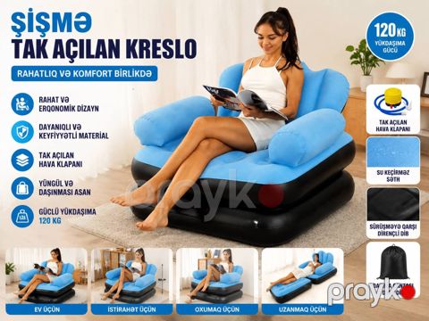 Kreslo şişmə tək açılan — Bakı