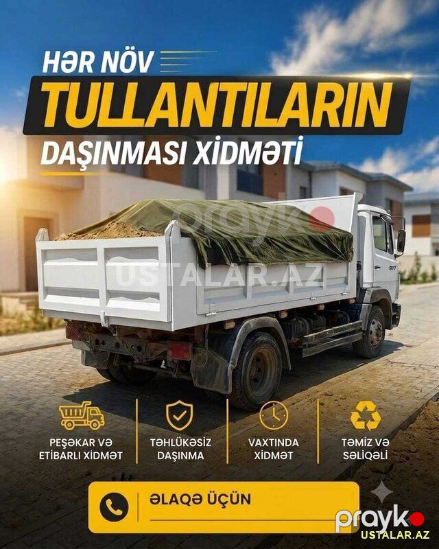 Söküntü, tullantı zibil daşıma xidməti — Yük daşıma xidmətləri, Bakı (2)