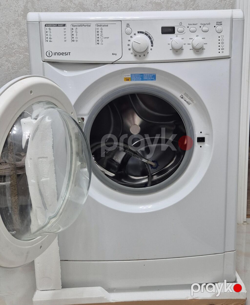 Indesit önyükləməli paltaryuyan maşın - Yük həcmi: 6 kq - İdarəetmə — Çamaşır maşınları, Sumqayıt (2)
