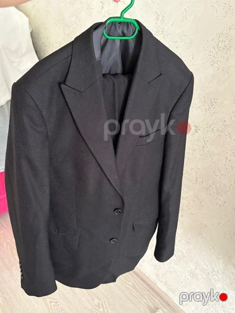 Kişi klassik kostyum dəsti - Rəng: qara - Komplekt: pencək + jilet + — Sumqayıt
